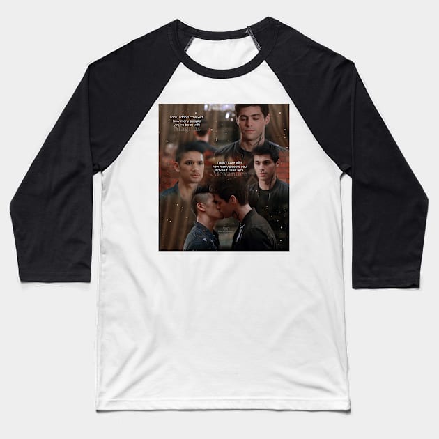 Malec Baseball T-Shirt by nathsmagic